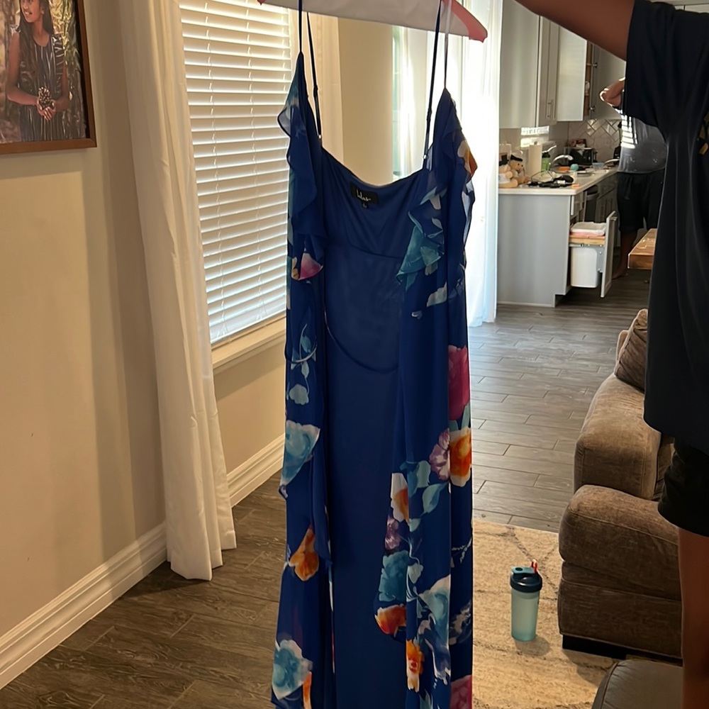 Lulu's Royal Blue Floral Maxi Dress